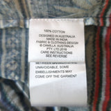 Camilla Button-Front Maxi Dress Crystal-Embellished Cotton Size Medium