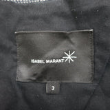 Isabel Marant Crystal-Embellished Jacket Flana Navy Striped Linen Size 3