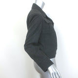 AMI Cropped Military Jacket Charcoal Virgin Wool Size 34