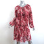 Jean Paul Gaultier Soleil Blouson Dress White/Red Floral Print Mesh Size Medium