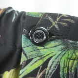 Gucci Tropical Floral Print Silk Pants Black Size 38