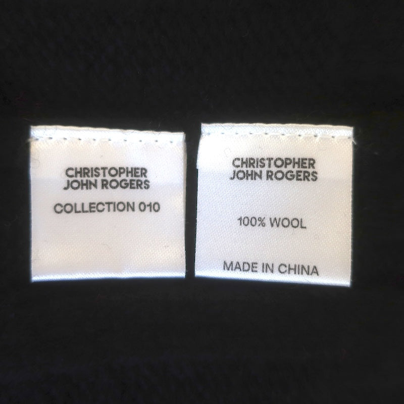 Christopher John Rogers Rainbow Striped Turtleneck Sweater Black Size Medium