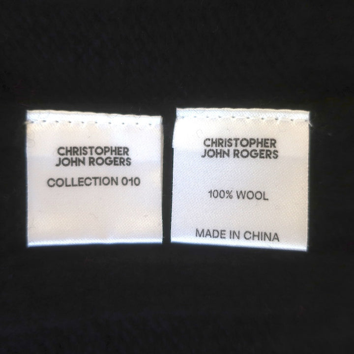 Christopher John Rogers Rainbow Striped Turtleneck Sweater Black Size Medium