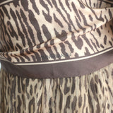 Zimmermann Espionage Leopard Print Pussy Bow Maxi Dress Brown Silk Crepe Size 1