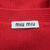 Miu Miu Cashmere V-Neck Cardigan Red Size 40