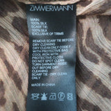 Zimmermann Espionage Leopard Print Pussy Bow Maxi Dress Brown Silk Crepe Size 1