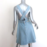 Stella McCartney Anne Crisscross-Back Denim Mini Dress Light Blue Size 44