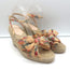 Loeffler Randall Charley Floral Knotted Espadrille Wedge Sandals Size 10.5 NEW