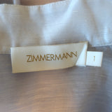 Zimmermann Luminosity Lantern Blouse Sky Blue Size 1 Blouson-Sleeve Top