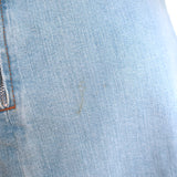 Stella McCartney Anne Crisscross-Back Denim Mini Dress Light Blue Size 44