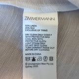 Zimmermann Luminosity Lantern Blouse Sky Blue Size 1 Blouson-Sleeve Top