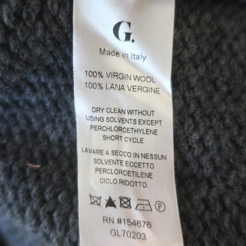 G. Label by goop Puff Sleeve Cardigan Gray Virgin Wool Size Small