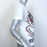 Christian Dior Beaded & Sequin-Embellished T-Shirt White Size Extra Small