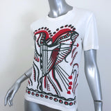Christian Dior Beaded & Sequin-Embellished T-Shirt White Size Extra Small