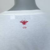 Christian Dior Beaded & Sequin-Embellished T-Shirt White Size Extra Small