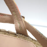 Loeffler Randall Charley Floral Knotted Espadrille Wedge Sandals Size 10.5 NEW