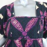 Ulla Johnson Puff Sleeve Tiered Dress Nora Quilted Printed Cotton Size 10