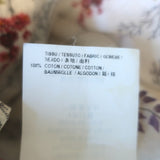 Saint Laurent Ruffle Blouse White Floral Print Cotton Size 34 Button-Down Shirt