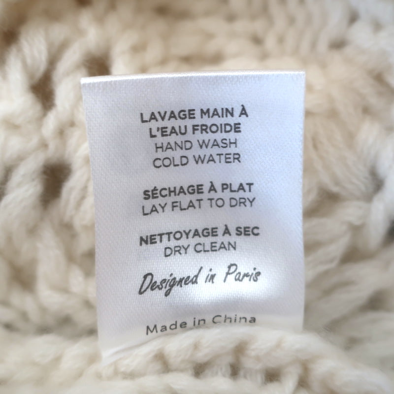 KUJTEN Romelie Mixed Knit Cashmere Crewneck Sweater Ivory Size 2