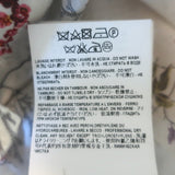 Saint Laurent Ruffle Blouse White Floral Print Cotton Size 34 Button-Down Shirt