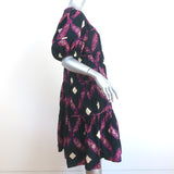 Ulla Johnson Puff Sleeve Tiered Dress Nora Quilted Printed Cotton Size 10