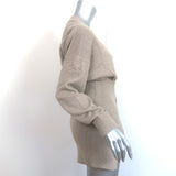 Alexander Wang Blouson Cardigan Beige Wool-Blend Size Small V-Neck Sweater