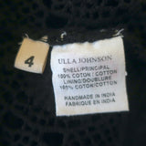 Ulla Johnson Birdie Tank Top Black Floral-Embroidered Cotton Size 4 NEW