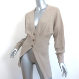 Alexander Wang Blouson Cardigan Beige Wool-Blend Size Small V-Neck Sweater