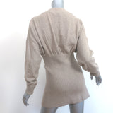 Alexander Wang Blouson Cardigan Beige Wool-Blend Size Small V-Neck Sweater