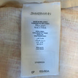 Zimmermann Wylie Tunic Mini Dress Mustard Printed Linen Size 0P NEW