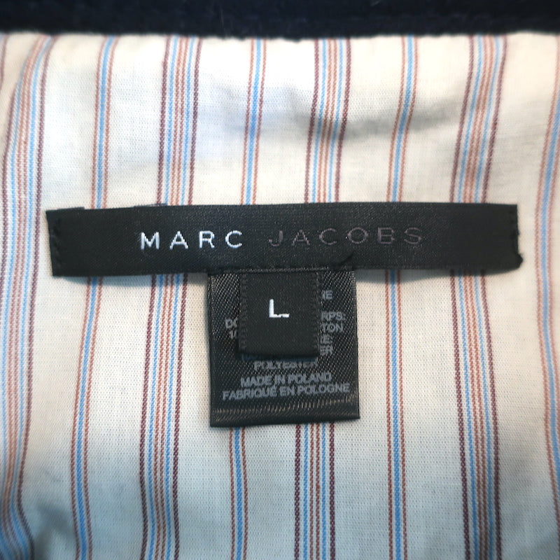 Marc Jacobs Jacket Navy/Black Satin-Trimmed Wool Size Large