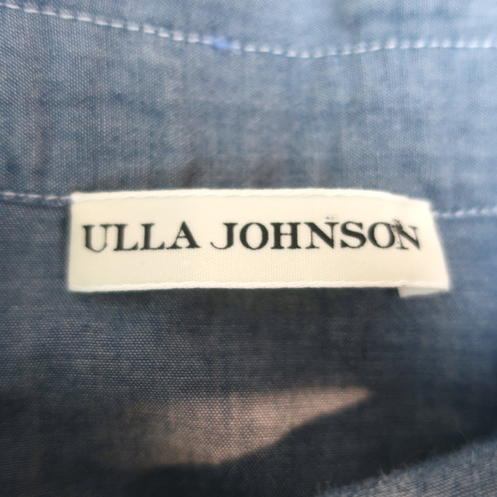 Ulla Johnson Wrap-Front Shirtdress Jane Embroidered Chambray Size 2