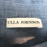Ulla Johnson Wrap-Front Shirtdress Jane Embroidered Chambray Size 2