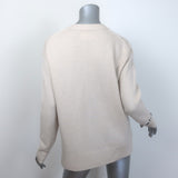 Zadig & Voltaire Mirka Embroidered Cashmere Cardigan Beige Size Extra Small