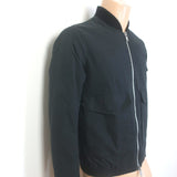 Theory Kerby Canvas Bomber Jacket Black Cotton-Blend Size Extra Small
