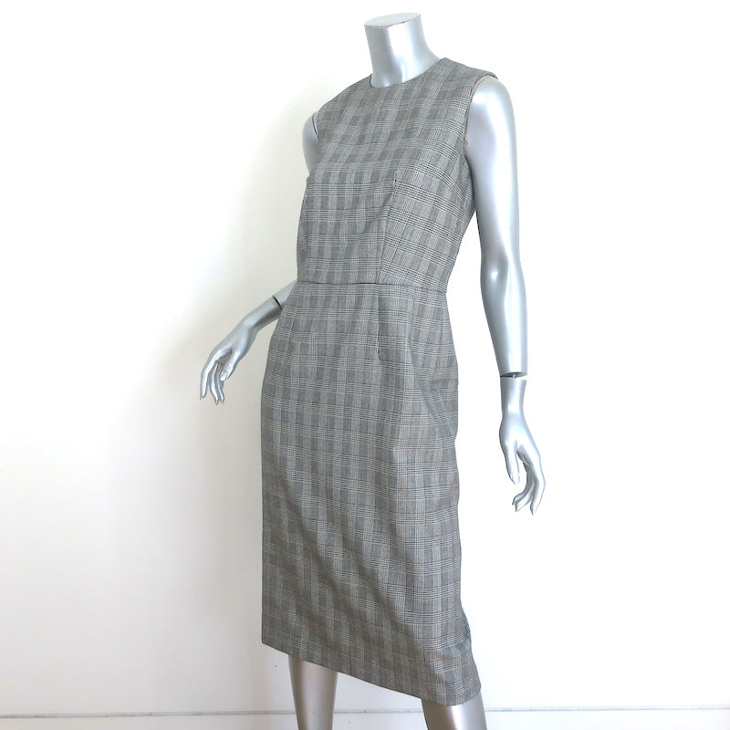 Comme des Garcons Glen Check Sleeveless Shift Dress Black/White Size Small NEW