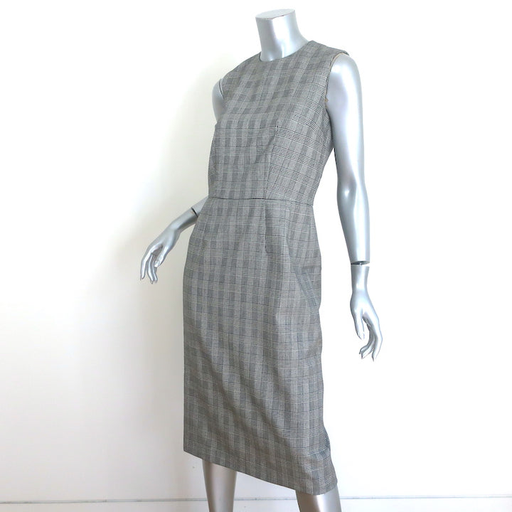 Comme des Garcons Glen Check Sleeveless Shift Dress Black/White Size Small NEW