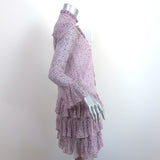 Zadig & Voltaire Rebbie Goa Mini Dress Light Pink Ditsy Floral Size Extra Small