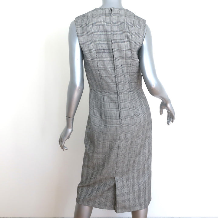 Comme des Garcons Glen Check Sleeveless Shift Dress Black/White Size Small NEW