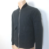 Theory Kerby Canvas Bomber Jacket Black Cotton-Blend Size Extra Small