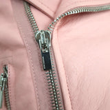 Balenciaga Leather Moto Jacket Light Pink Size 44 Biker Jacket