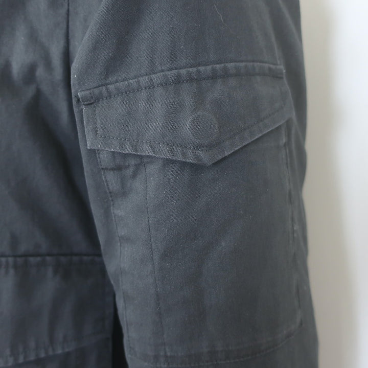 Theory Kerby Canvas Bomber Jacket Black Cotton-Blend Size Extra Small