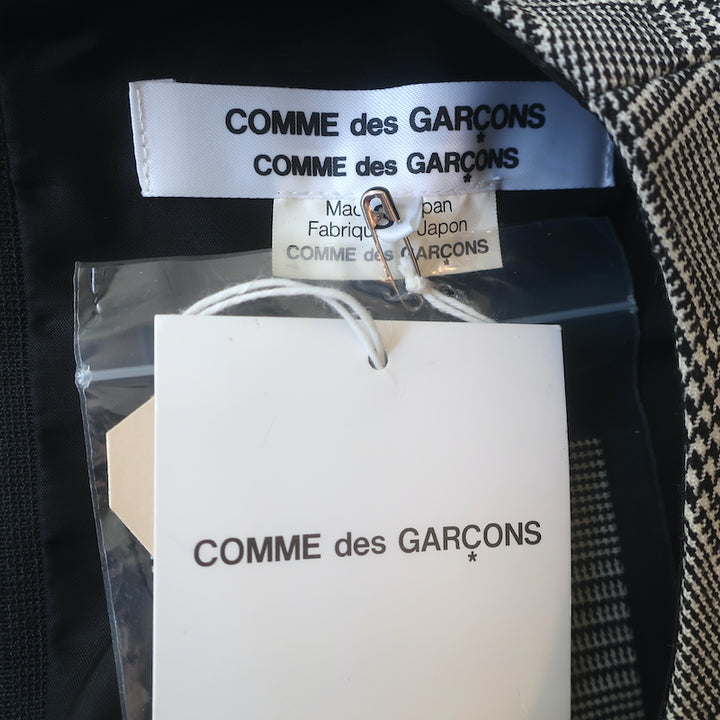Comme des Garcons Glen Check Sleeveless Shift Dress Black/White Size Small NEW