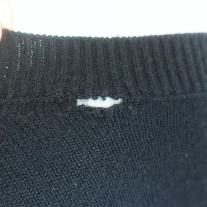 Celine Brushed Mohair Cardigan Black Wool-Blend Size Small