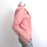 Balenciaga Leather Moto Jacket Light Pink Size 44 Biker Jacket