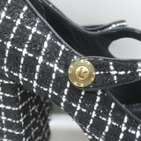 Larroude Emma Mary Jane Platform Pumps Black Tweed Size 8 NEW