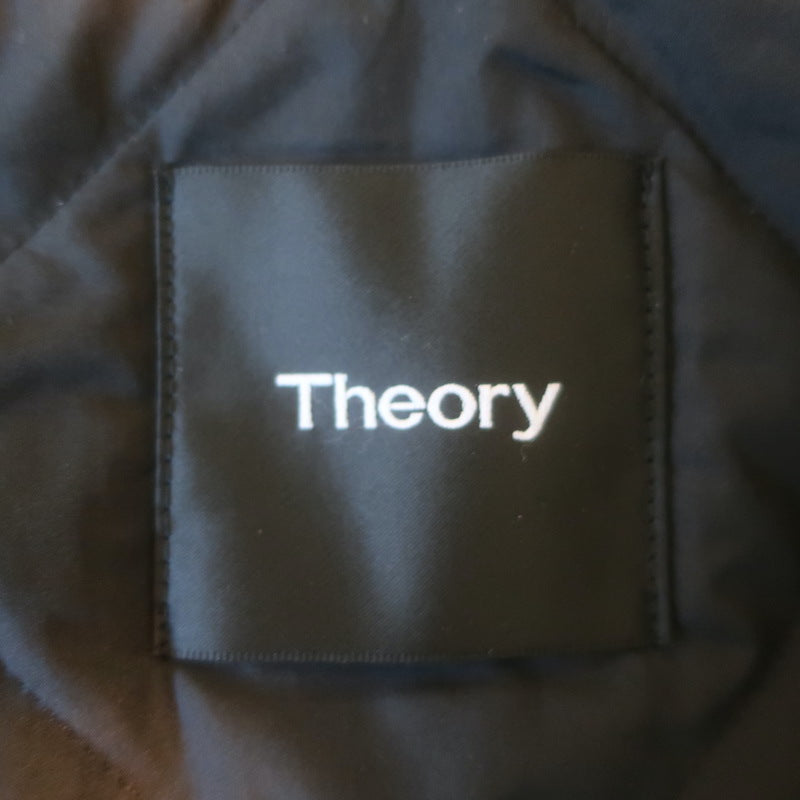 Theory Kerby Canvas Bomber Jacket Black Cotton-Blend Size Extra Small