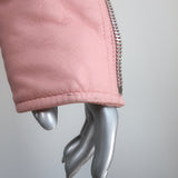 Balenciaga Leather Moto Jacket Light Pink Size 44 Biker Jacket