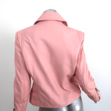 Balenciaga Leather Moto Jacket Light Pink Size 44 Biker Jacket