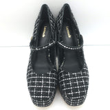 Larroude Emma Mary Jane Platform Pumps Black Tweed Size 8 NEW